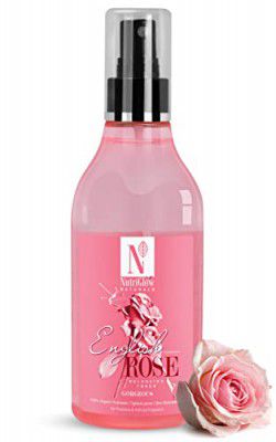 NutriGlow Naturals English Rose Balance Toner For Tightens Pores, Skin Moisturization, No Parabens & Artificial Fragrance, 300ml