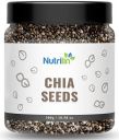 Nutrilin Chia Seeds 250g Jar Pack - Premium Raw Chia Seeds for Eating with Omega 3 & Fibre for Weight Loss Management...