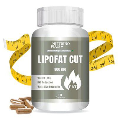 Nutrinoplus Lipofat Cut Advanced Weight Loss Formula 800 mg Support Weight Loss & BMI Reduction - 60 capsules