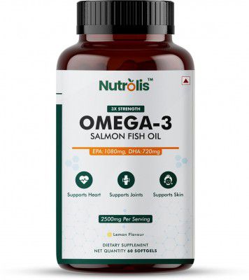 Nutrolis Omega-3 Salmon Fish Oil 2500mg | Supports Heart Health