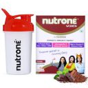 Nutrone Chocolate Flavour Women 3 Protein Blend (Soy+Whey+SMP) Powder by Pentasure, 300g Carton with Free Shaker...