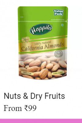 Nuts & Dry Fruits from Rs. 99 in Flipkart Big Billion Days   