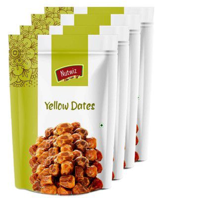 Nutwiz Premium Dates (Yellow Dates/ Peela Khajoor, 1000g)