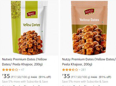 Nutzy Premium Dates Starts ₹35 | Upto 91% Off