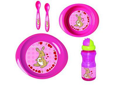 Nuvita 1495 Weaning Set with Trainer Cup (Pink)