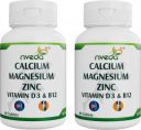 Nveda Calcium 1000mg + Vitamin D3 + Magnesium + Zinc + Vitamin B12 For Bone Health  (2 x 60 No)...
