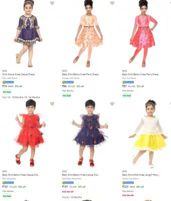 Nxg Kids Dresses Starts ₹74