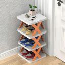 NYALKARAN Multi-Purpose Stackable Shoe Rack Adjustable Slots, Stylish Shoe Storage Organizer (4 Layer, Orange)...