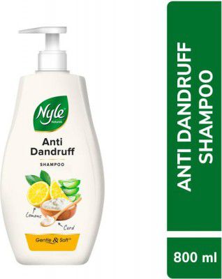 Nyle Naturals Anti Dandruff Shampoo|For Dandruff Free Hair |With Curd & Lemon (800 ml)