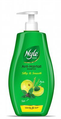 Nyle Naturals Silky and Smooth Anti Hairfall Shampoo, With Tulsi And Amla, 400ml, Green, (NYAM0400SNS01R)
