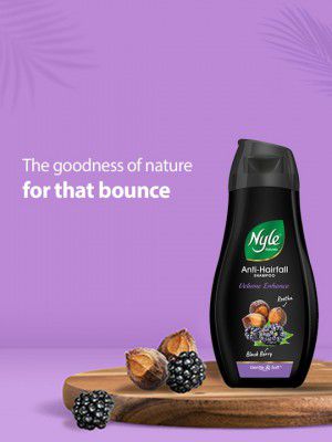 Nyle Naturals Volume Enhance Anti-Hairfall Shampoo with Reetha & Blackberry - 90ml