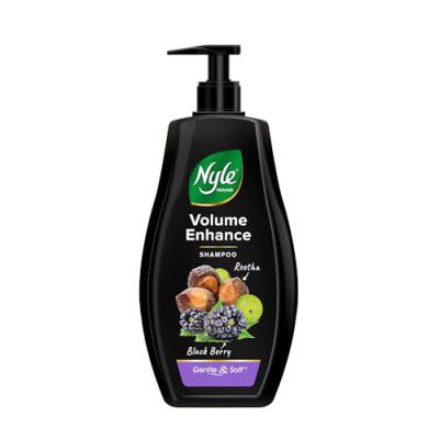 Nyle Naturals Volume Enhance Shampoo, With Blackberry, Reetha and Amla, Gentle & Soft Shampoo, PH Balance and Paraben Free, For Men and Women, 800ml