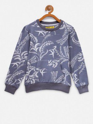 NYNSH- PlusS KidsGirls Blue Printed Sweatshirt