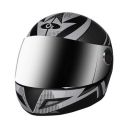 O2 Max Pro D7 Full Face Helmet with Scratch Resistant Mercury Visor (Silver, M)...