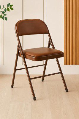 OAK & AURA Premium Foldable Metal Chair with Padded Seat & Back 