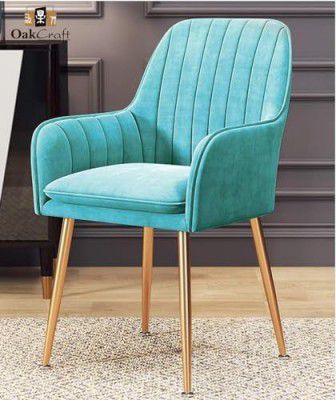 [Extra ₹2399 OFF] Oakcraft Flower Luxurious Dining/Accent Chairs with Metal Legs Engineered Metal