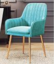 [Extra ₹2399 OFF] Oakcraft Flower Luxurious Dining/Accent Chairs with Metal Legs Engineered Metal...