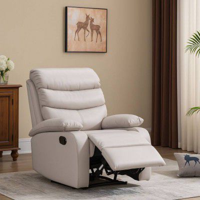 Oakcraft Leatherette Manual Recliner  (Finish Color - White, DIY(Do-It-Yourself))