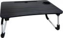 OANGO WOODEN LAPTOP TABLE Wood Portable Laptop Table  (Finish Color - BLACK, Pre Assembled)...