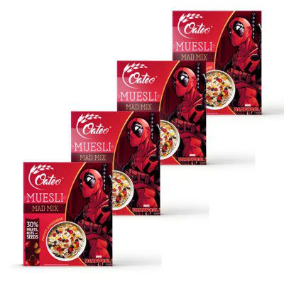 Oateo Mad Mix Muesli 1.6 kg ( Pack of 4, 400g Each)