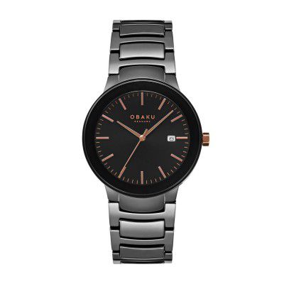 Obaku Analog Black Dial Women's Watch-V280LDBBCB