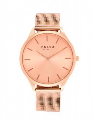 Obaku Tang Lille Roses Analog Gold Dial Women's Watch-V260LXVVMV