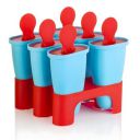 Oblivion Set of 6 Ice Pop Makers | Frozen Ice Cream | Plastic Reusable Dishwasher Safe Durable Ice Pop Molds | for Children & Adults | Reusable Tray with Sticks | Summer Dessert...