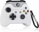 Oboe Soft Silicone Protective Case 3D Game Controller Design Shockproof Case Cover with Anti-Lost Metal Keyring Compatible for Apple AirPods Pro Charging Case (White)...
