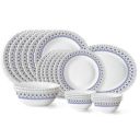 Larah by Borosil Ocean Fluted Series Opalware Dinner Set | 21 Pieces for Family of 6...