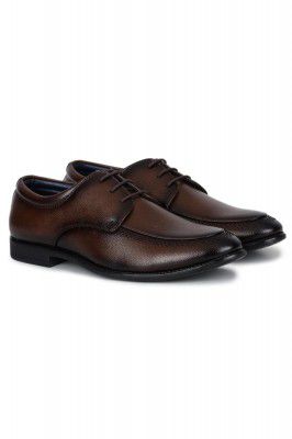 OCIO Shoes Lace-Up Derby Shoes for Men OO2120 – Leather Formal Shoes with TPR Sole, Perfect for Uniform & Office Wear