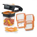 OCKO 5 in 1 Fruit and Vegetable Cutter Chopper, Dicer, Grater, Slicer with Container and Sharp Stainless Steel blases (Pack of 1)...