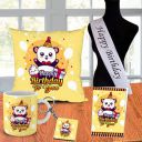ODDCLICK Sash Gifts Set Cushion Mug Keychain Greeting Card for Husband Wife Boyfriend Girlfriend Brother Sister Friend (HBD 1)...