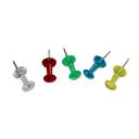 Oddy Push Pins Damroo Shape-Transparent - PP50-9523T - Set of 50 Dibbi...