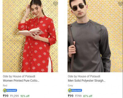 Ode By House Of Pataudi Clothing Upto 75% Off