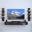 Odestar Victor Riano Engineered Wood Wall Mounted TV Unit, with TV Stand Unit Wall Shelf for Living/Badroom Room (Black & White) For-32 INCH… (Wenge)...