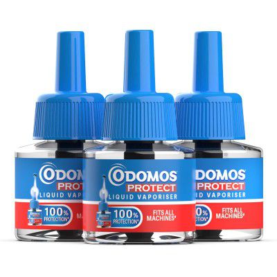 Odomos Protect Mosquito Repellent Liquid Vaporiser Refill (Pack of 3) | Fits all standard machines | Kills Dengue mosquitoes