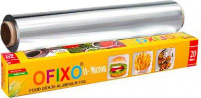 OFIXO Multipurpose Aluminium Foil Food Wrapping Paper 20 Meter (Pack of 1) Aluminium Foil (20 m)