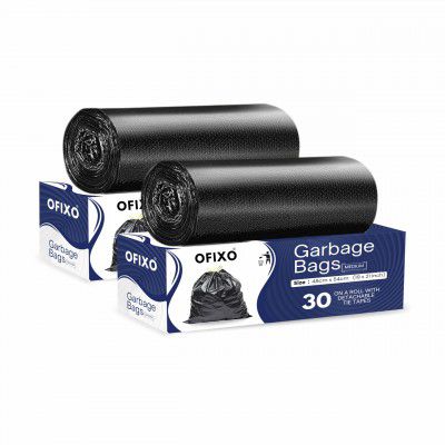 OFIXO - Premium Garbage Bag - Medium Size -19X21 Inches - (Pack of 2, 60 Bags)