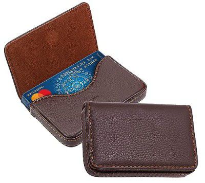 OFIXO Premium Metal (Brown Soft) Stylish Executive Credit/Debit/ATM/ID/Visiting Super Sleek, Sturdy || 6 Card Holder 9.5cm X 6.7cm X 1.3cm|| for Men's & Women's