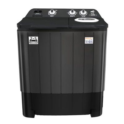 [2025 Model] OG Star 7.5 kg Semi-Automatic Top Load Washing Machine (OSA7500/Black & Grey/2025)