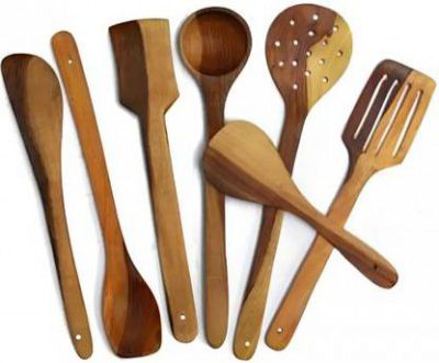OGGN SS7DECOG Wooden Spatula  (Pack of 7)