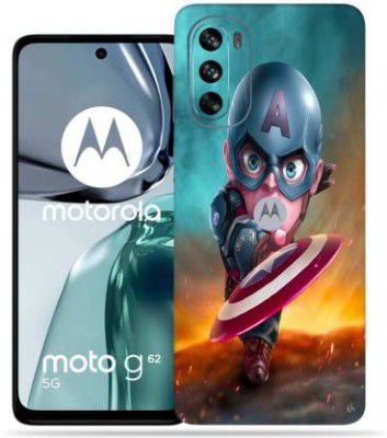 OggyBaba Motorola Moto G62 5G, Angry Captain Mobile Skin  (Multicolor Mobile Skin With camera protector (Back + Camera + Side))