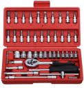 OKASTA High Quality 46pcs 1/4-Inch Socket Set Tool Ratchet Wrench tool Kit Household Socket Set (Pack of 46)...