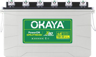OKAYA 48 Months Warranty Tubular Inverter Battery (160 Ah, OPSJT19048)