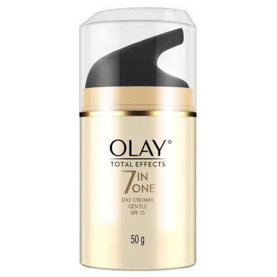 Olay Total Effects Cream |with Vitamin B5, Niacinamide, Green Tea, SPF |7 Benefits in 1 cream for glowing and younger looking skin |Suitable for Normal, Dry, Oily & Combination skin |50 gm