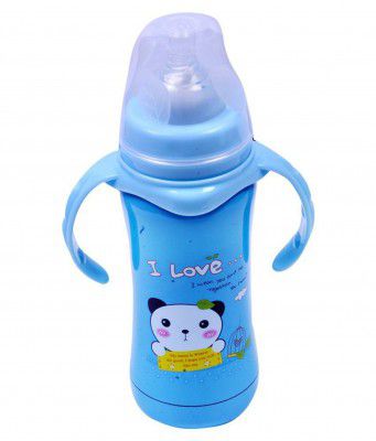 Ole Baby Double Wall Insulated Kids Stainless Steel, Anti Colic Feeding Bottle - 240ml