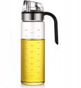 Olive Oil Dispenser Bottle 500 ml Glass Oil Cruet with No Drip Spout, Ergonomic Non Slip Handle & Measuring Marks - Leakproof Oil and Vinegar Dispenser for Kitchen Cooking...