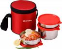 Oliveware Lovlely Stlyo Lunch Box | Stainless Steel Containers - Red 3 Containers Lunch Box (600 ml, Thermoware)...