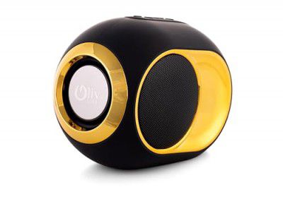 OlivLife Smart Wireless 5 Watts Speaker Water Resistance (Black-Gold)