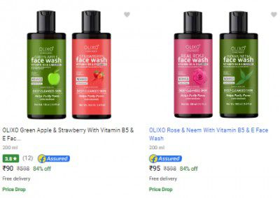 Olixo Face Wash Upto 85% Off | starts ₹90